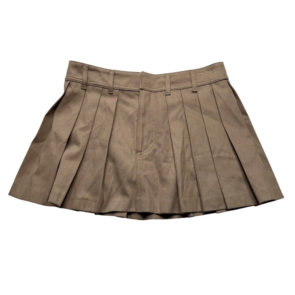 CITIZENS OF HUMANITY Pleated Mini Skirt Khaki Twill Women's Size 27 Preppy